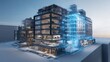 © Stock by Anika - AIpowered construction innovations, smart design and automated project planning, building information modeling BIM, efficient construction workflows.