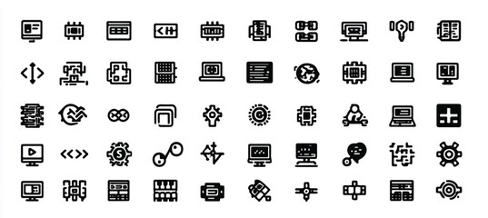 Vector black font metal letters icon set for business, social media, and web design