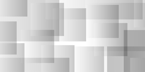 Wall Mural - abstract white and gray overlap triangle geometric technology design. minimal rectangle randomly arr