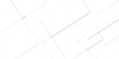 Wall Mural - abstract white and gray overlap triangle geometric technology design. minimal rectangle randomly arr