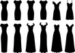 © Mohamed - Set of ten black dresses. Vector illustration.