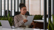 © Yuliia - African American business woman female boss office agent read document financial report ethnic girl holding paper serious dissatisfied businesswoman HR manager employer reading notes deal contract