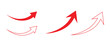 © Moin - Red Curved Arrows Pointing Upward Directional Graphics on transparent background