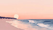 © SK - Beautiful sunset over the calm sea with golden light reflecting on the water Ai Generative