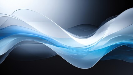 Wall Mural - abstract blue and white wave design