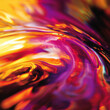 © Supawit - Lava lamp liquid blur, vibrant psychedelic swirls of red, yellow, and purple flowing dynamically, retro and abstract fine art aesthetic