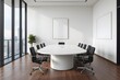 © Murtaza Nauman - Modern Conference Room: City View & Blank Canvases