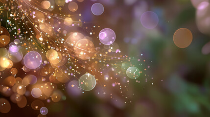 Wall Mural - abstract dreamscape of light and color: an enchanting bokeh abstract art piece, shimmering with orbs