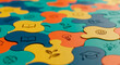 © DentinCrazy - Colorful Jigsaw Puzzle Pieces Assembling Education and Ideas