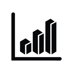 Wall Mural - Growing Bar Graph Symbolizing Business Success Financial Growth and Positive Market Trends Depicted in Black and White