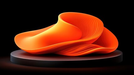 Abstract Orange Sculpture