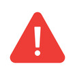 © azad - Red warning triangle with exclamation mark alert symbol danger sign caution icon vector illustration