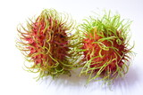rambutan fruit isolated on white