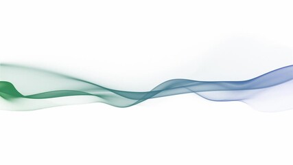 Wall Mural - slow moving looped waving lines in green and blue colors