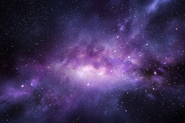 Wall Mural - exploration of a stunning purple galaxy filled with vibrant stars and intricate nebulae showcasing t
