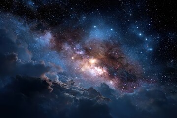 Wall Mural - stunning view of a vibrant universe filled with countless stars and colorful cosmic clouds showcasin