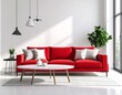 © Gokil - Modern red couch in a bright living room (1)