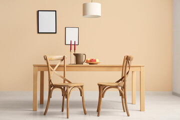 Poster - interior of stylish dining room with table