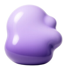 Wall Mural - blob with a soft gradient and a glossy finish in lilac and lavender