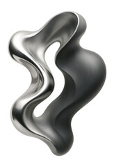 Wall Mural - abstract form with a gradient from silver to gray