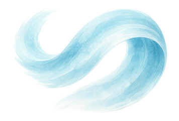 Wall Mural - brush stroke with watercolor texture, sky blue and white