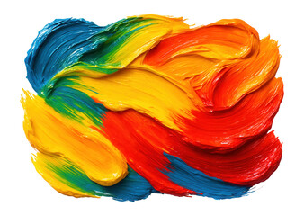 Wall Mural - acrylic paint texture with bold application, bright tones