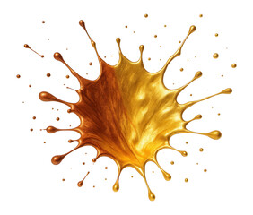 Wall Mural - paint splatter with metallic sheen, copper and gold
