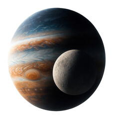 Wall Mural - occultation with one celestial body passing in front of another