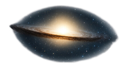 Wall Mural - sombrero galaxy with a bright, large bulge and a prominent dust lane