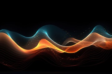 Wall Mural - dynamic lines and shapes light abstract glowing.