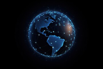 Canvas Print - Futuristic globe astronomy planet space.