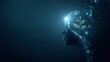 © Kanchana - A silhouette of a human head in profile, glowing brain area with a sprouting plant inside symbolizing growth mindset