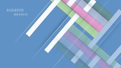 Wall Mural - Minimal geometric background. dynamic shapes composition.