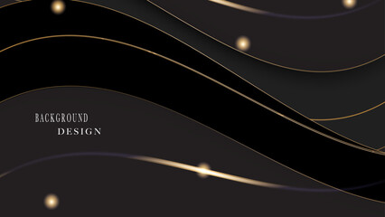 Wall Mural - Black gold luxury vector design modern