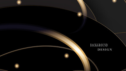 Wall Mural - Background modern design luxury black and gold
