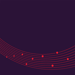 Wall Mural - abstract purple background with red curves and dots. cover design. creative design elements. vector 