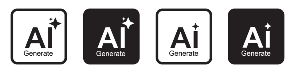 AI generate create set icon, vector illustration