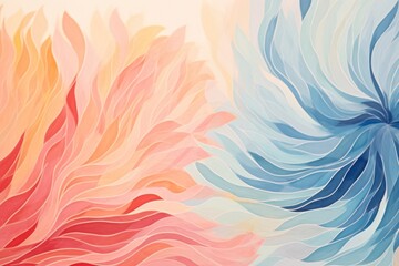 Wall Mural - memphis flower backgrounds abstract pattern.