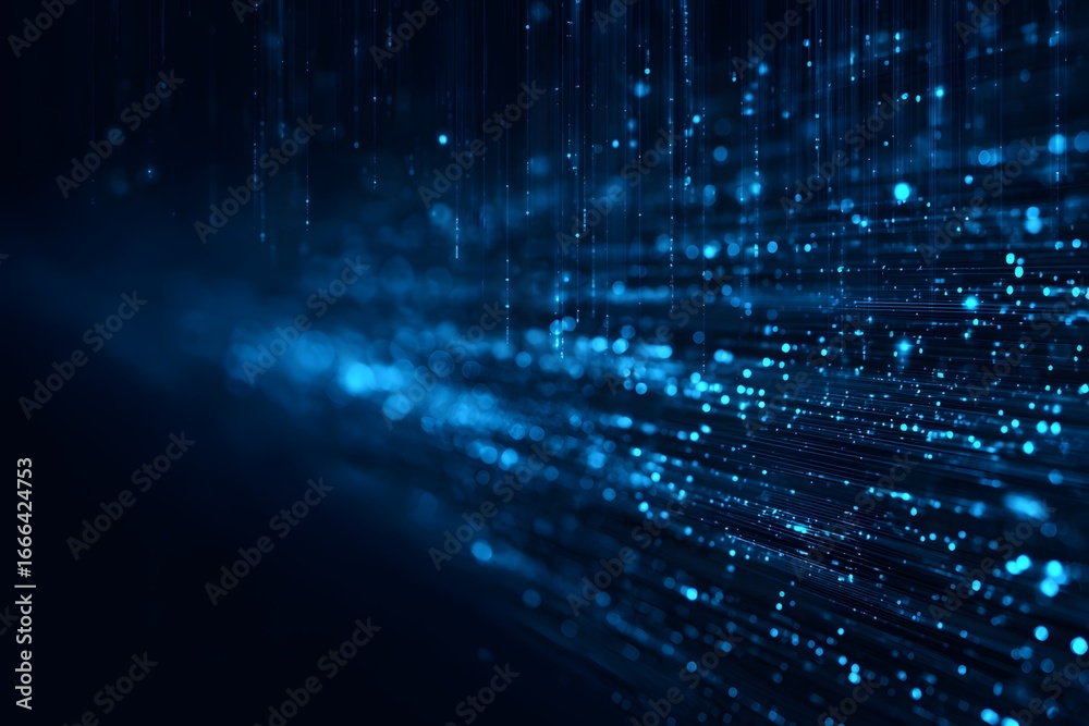 Blue digital background with data and code, featuring elements of ...