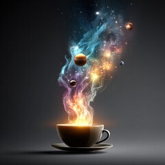 Wall Mural - Cosmic coffee cup