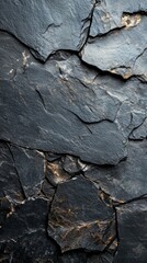 Wall Mural - Abstract background with dark stone texture, rough texture and cracks — for interior design, website design, banners, and printing.