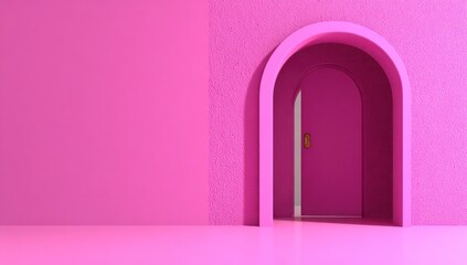 Wall Mural - Pink archway doorway