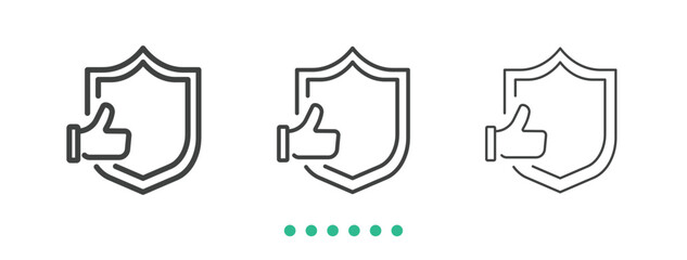 Protection advice icon. Thin line icon vector