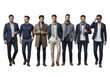 © Png stock - Group of men in stylish outfits isolated on transparent background