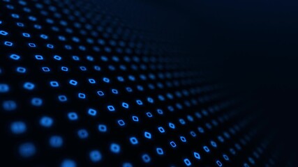 Digital data stream animation. Abstract matrix screen design. Future tech background. Information technology coding lines. Seamless loop animation background. 4k 60 fps, Ultra HD.