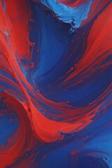 Wall Mural - Swirling red and blue abstract paint textures , hue, acrylic, energy