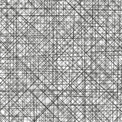 Chaotic line pattern. Grid structure background. Abstract geometric texture. Vector sketch illustration. EPS 10.