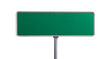 © Atick Tajwar Khan - Green road sign on a pole, isolated against a white background. Detailed photograph, PNG file.