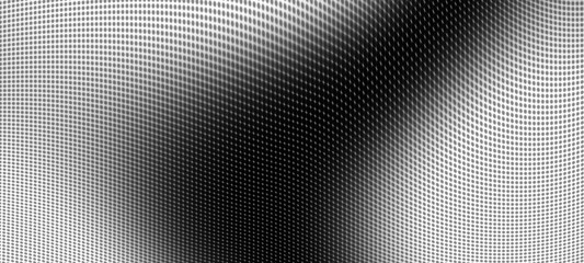 Wall Mural - Abstract digital wave of particles. Futuristic point wave. Technology background