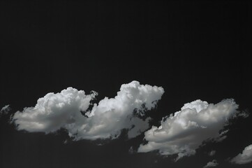 Wall Mural - dark backdrop featuring white clouds